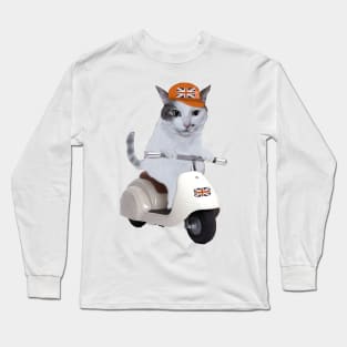 Cat in scooter Long Sleeve T-Shirt